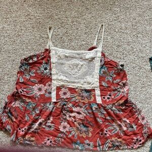 Maurice's Floral Lace Trim Cami Top 2x
